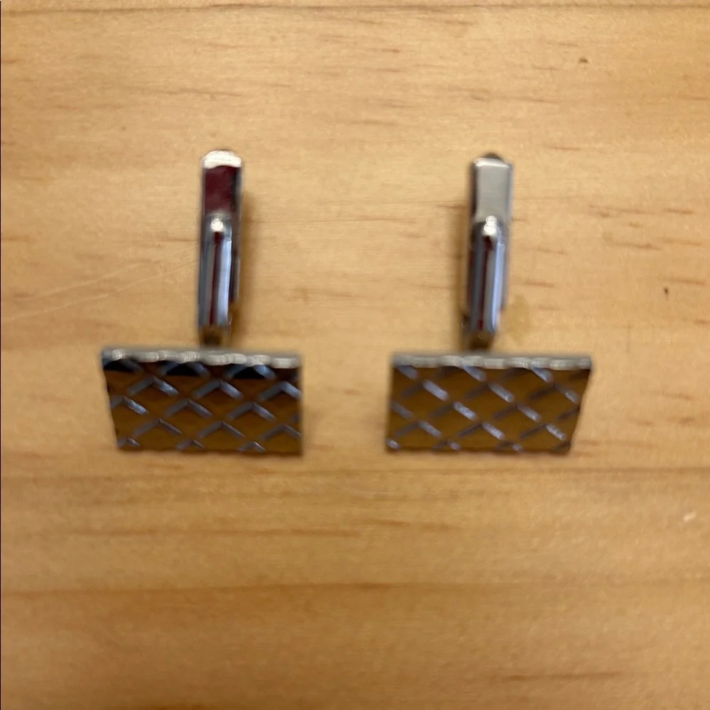 Vintage SWANK Silvertone Cuff Links